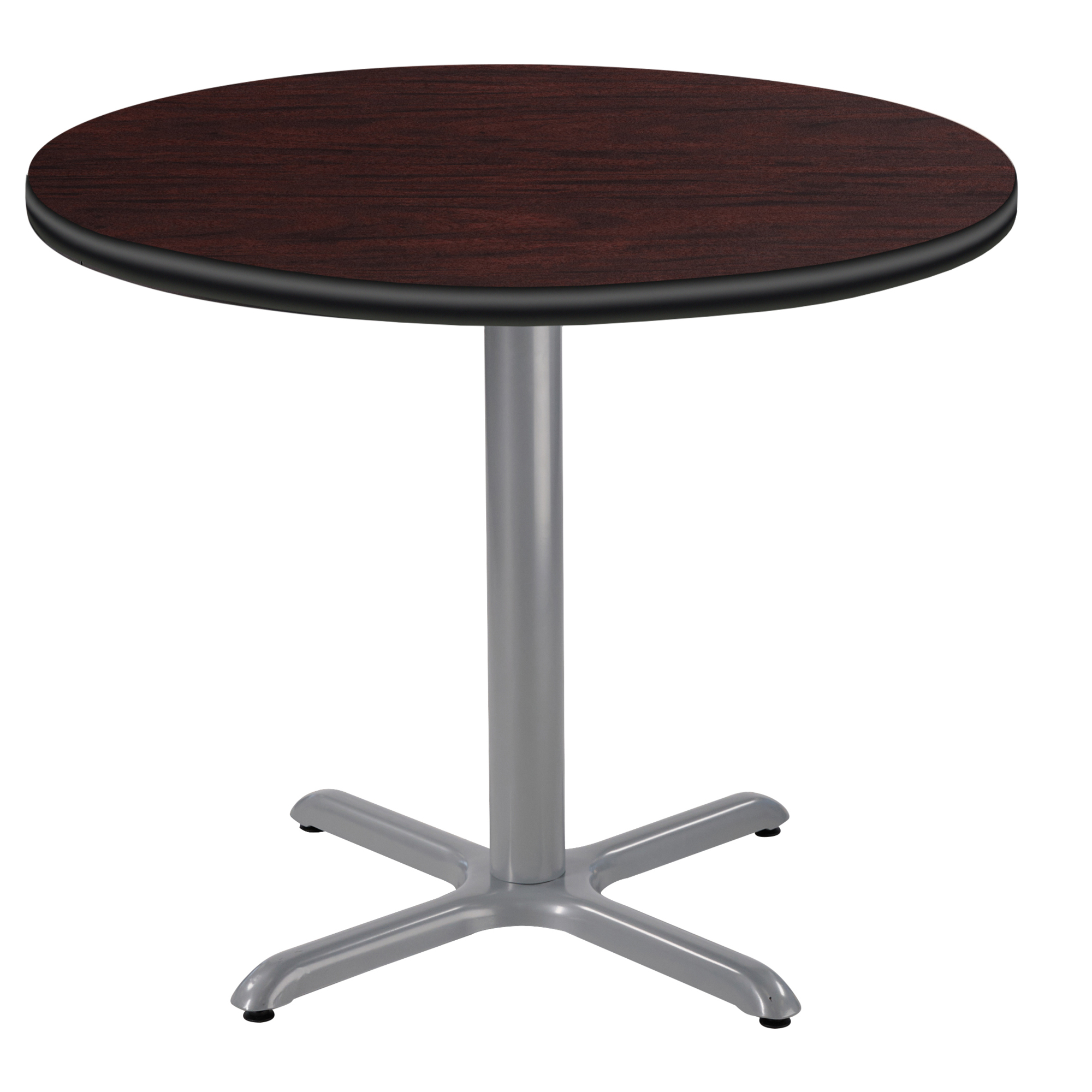 National Public Seating, Cafe Table, 36x36x30 Round "X" Base, Height 30 in, Model# CTG13636XDPBTMMY